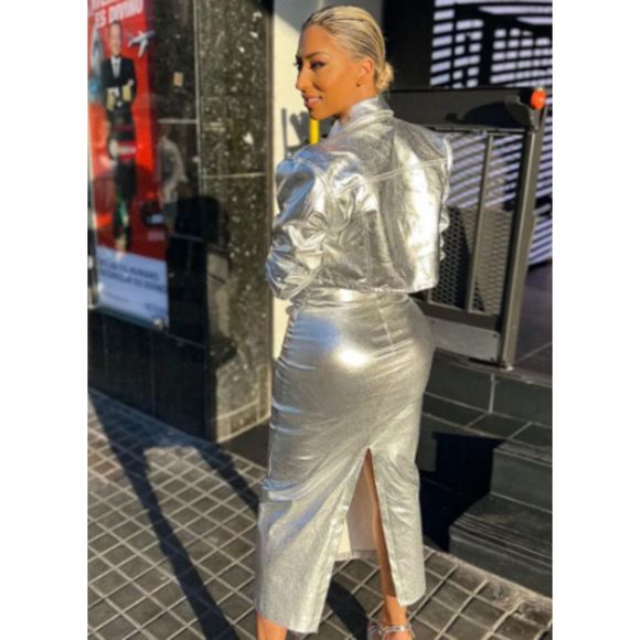 NWT Zara silver metallic cropped jacket - Picture 2 of 11